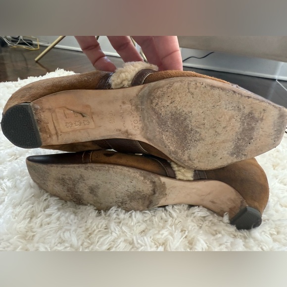 Dior auth brown Leather and shearling Knee-High Boots - Picture 10 of 15